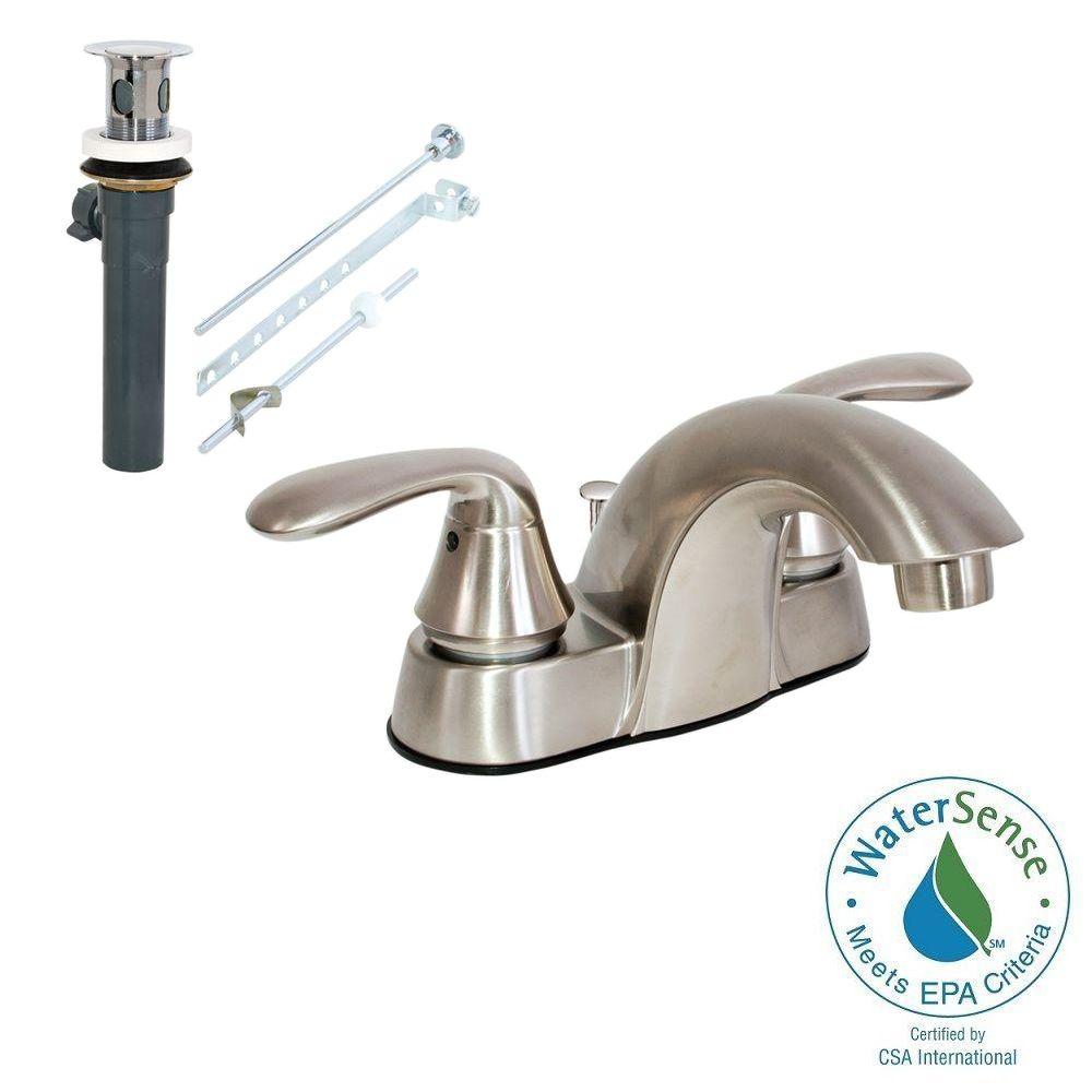 EZ FLO Tuscany Collection 4 In Centerset 2 Handle Bathroom Faucet