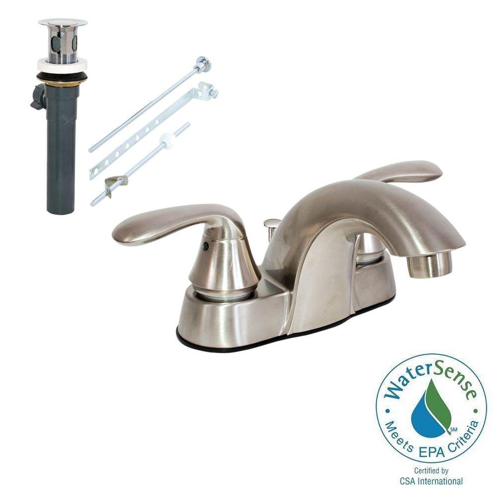 EZFLO Tuscany Collection 4 in. Centerset 2Handle Bathroom Faucet with