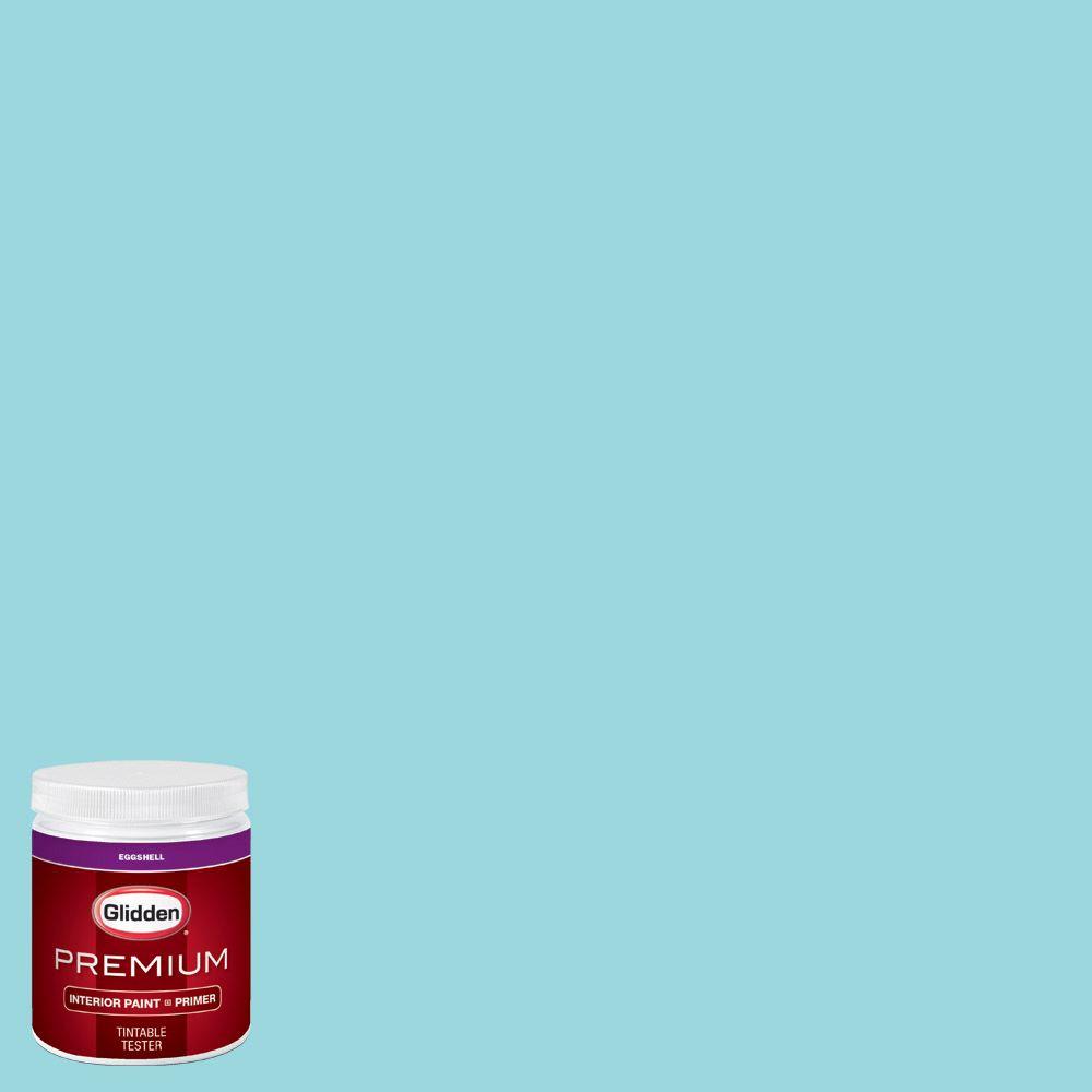 Glidden Premium 8 oz. #HDGB29 True Turquoise Eggshell Interior Paint ...