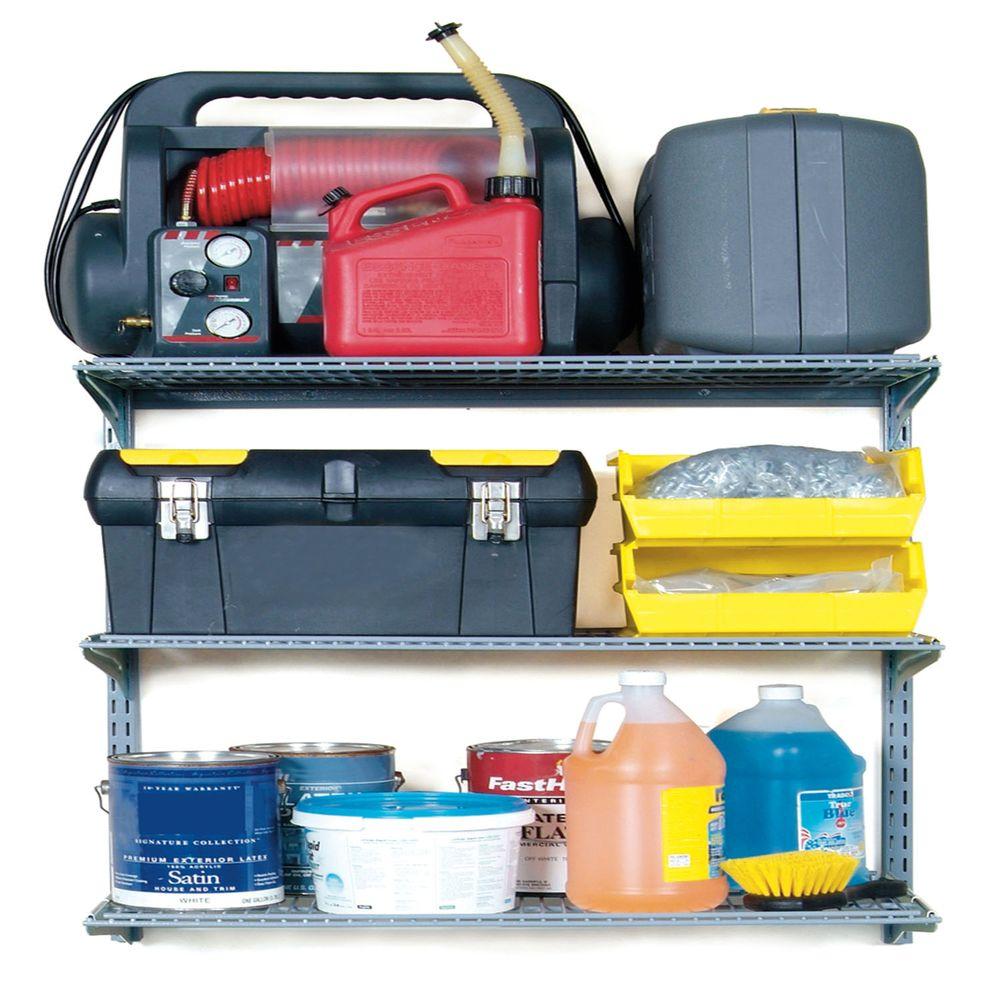 Storability 33 in. L x 31.5 in. H Wall Mount Shelving Unit with 3 Wire