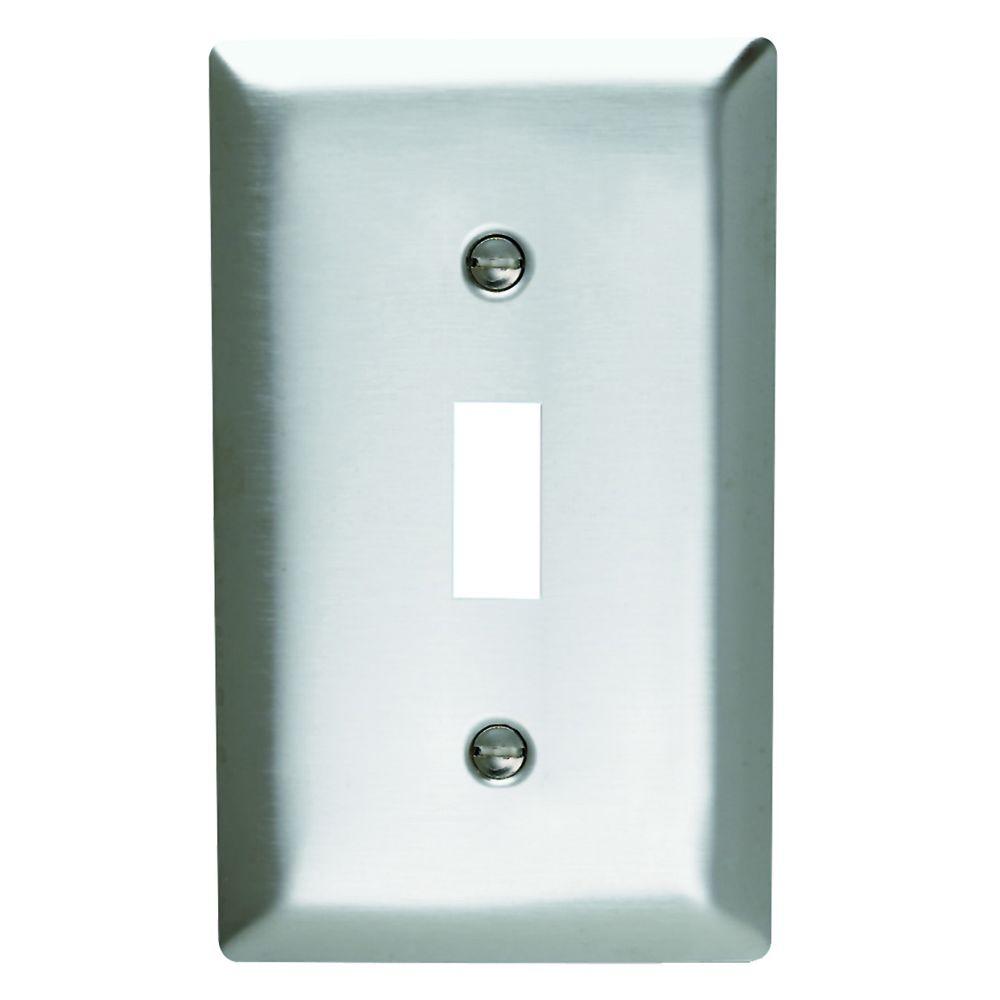 Legrand Pass & Seymour 1Gang 1 Toggle Wall Plate Stainless Steel