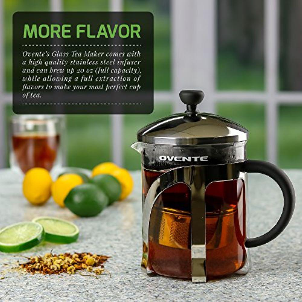 3 piece borosilicate glass single serve tea brewer//infuser cup Citea