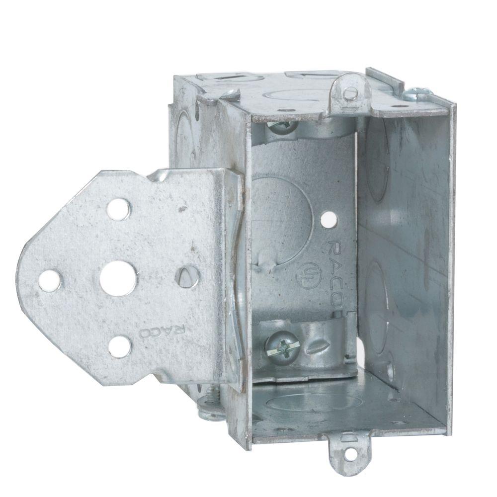 RACO 31/2 in. Deep Gangable Switch Box with 1/2 in KO's and BBracket