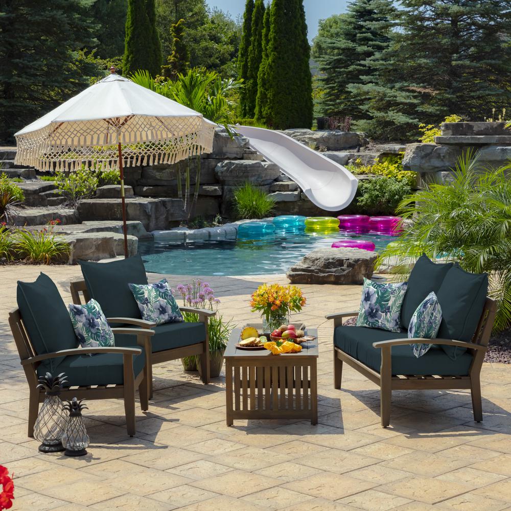 Arden Selections 24 In X 22 5 In Atlantis Woven 2 Piece Outdoor Deep Seating Lounge Chair Cushion Xk02297b D9z1 The Home Depot