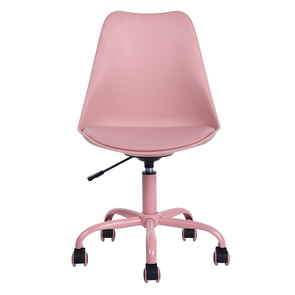 Unbranded Blokhus Pink Pu Cushion Ergonomic Office Desk ChairBlokhus