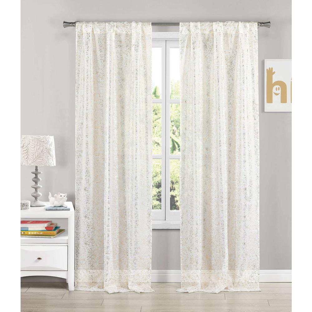 white and gold curtains