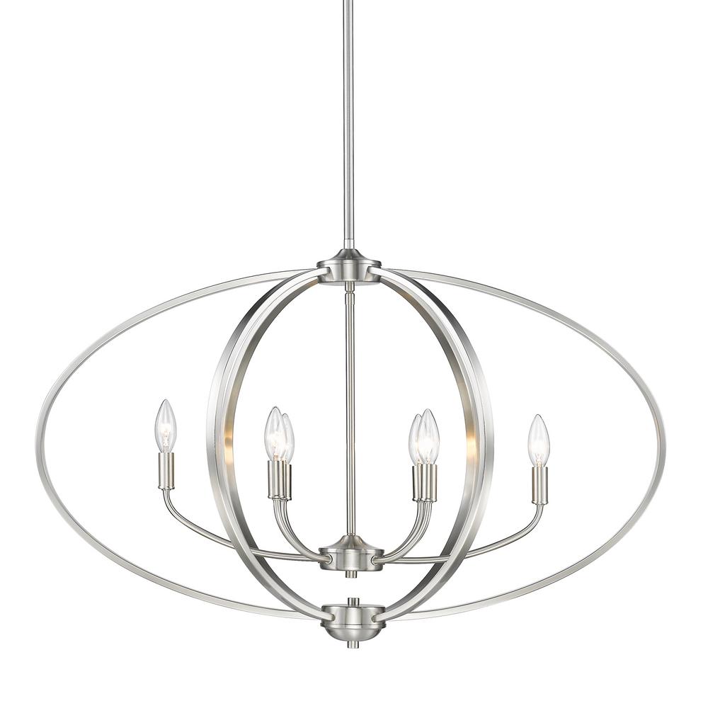 Golden Lighting Colson Pw 6 Light Pewter Pendant Golden Lighting Colson Pw 6 Light Pewter Pendant