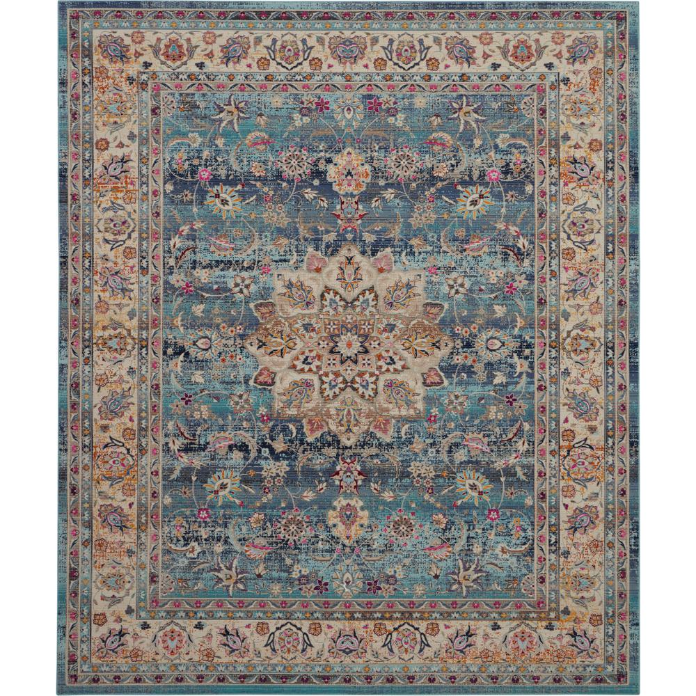 Nourison Vintage Kashan Oushak Blue 8 Ft 10 In X 11 - 10 X 11 Ft Rug Nourison Vintage Kashan Oushak Blue 8 Ft 10 In X 11 - 10 X 11 Ft Rug