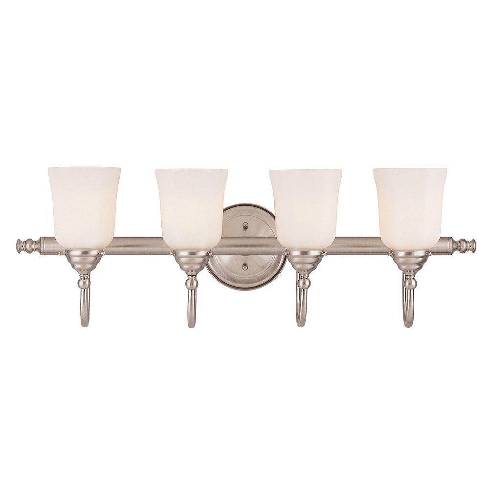 Illumine 4Light Satin Nickel Bath Bar LightCLISH202848680 The Home