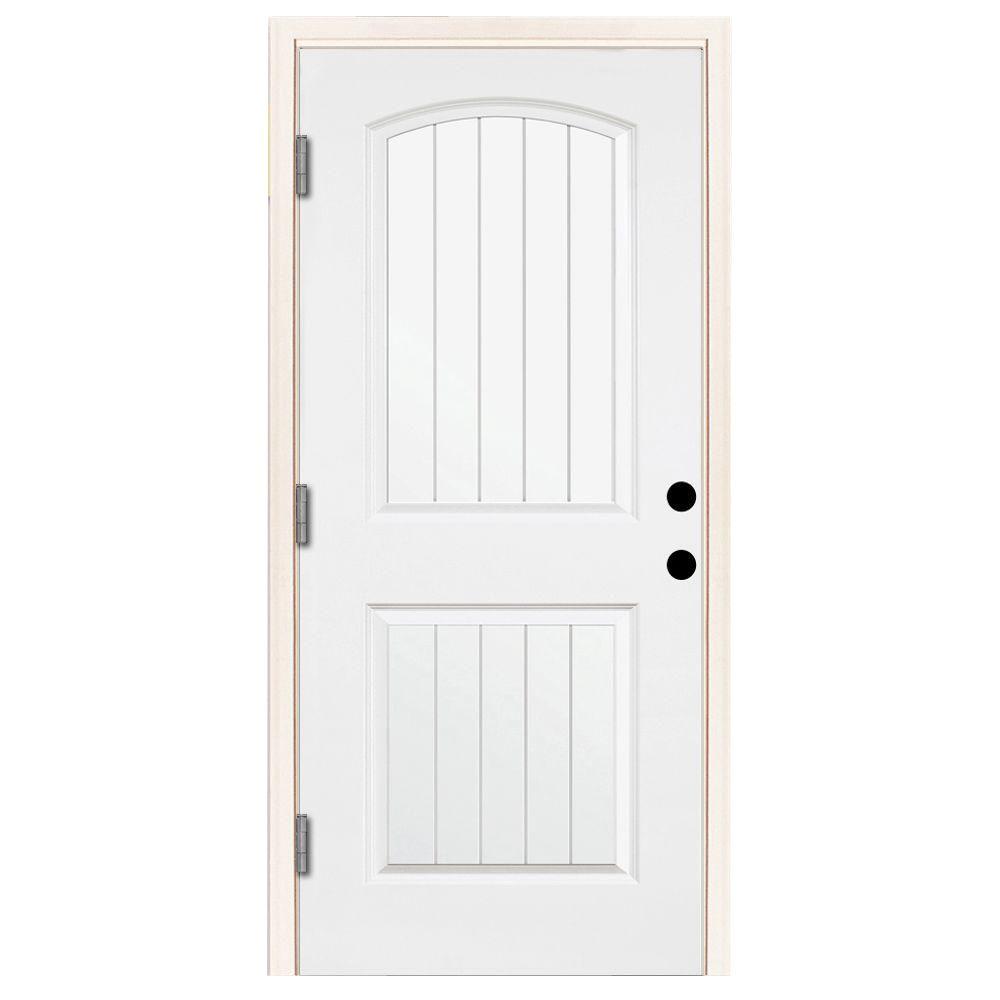 Steves &amp; Sons 32 in. x 80 in. Premium 2Panel Plank Primed