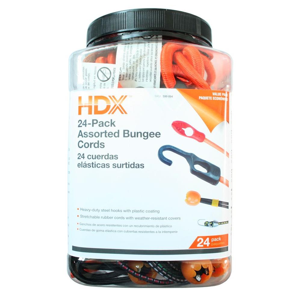 HDX Flat Bungee Cord Assortment (32Pack)FH18065 The Home Depot