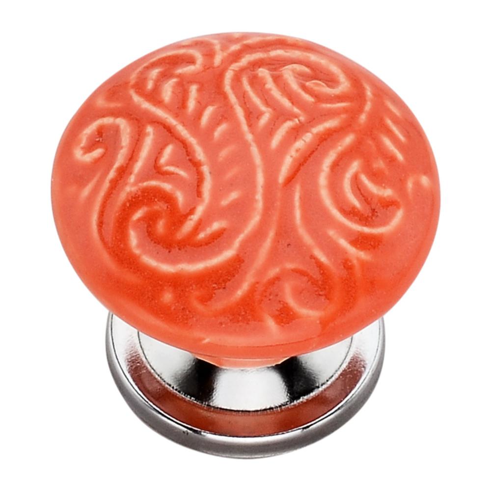 Mascot Hardware Intricate 1.5 in. Orange Mushroom KnobCK384 The Home Depot