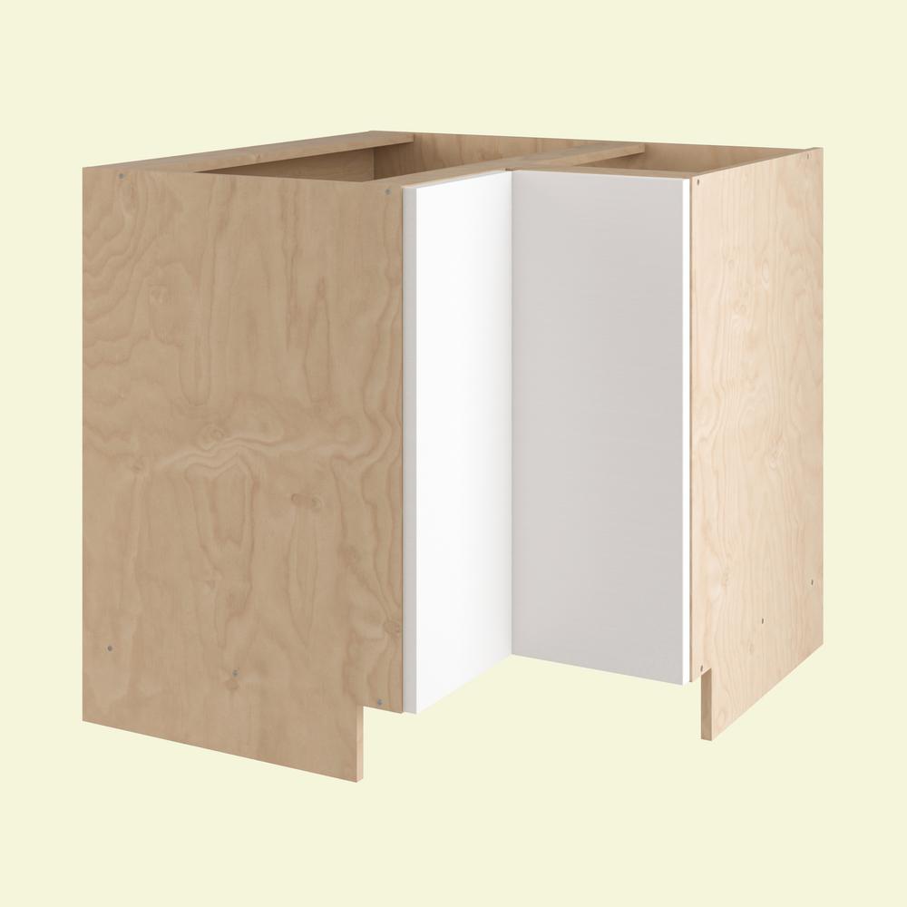 Home Decorators Collection Rno Ready To Assemble 36 X 34 5 24 Rno Ready To Assemble 36 X 34 5 24 In Easy Reach Base Corner Cabinet With 2 Doors Polar White