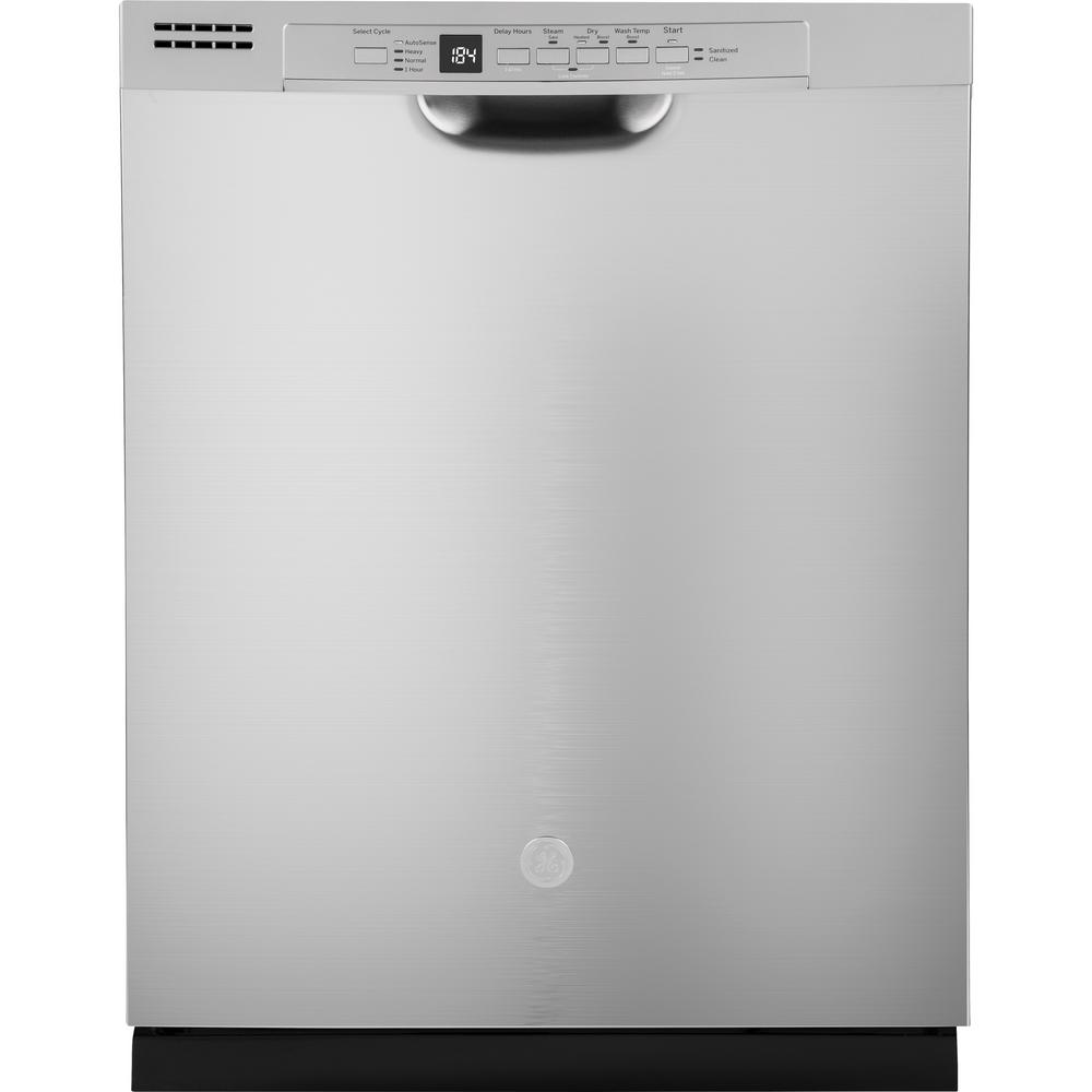 GE 24 in. Front Control Built-In Tall Tub Dishwasher in Stainless Steel with Steam Prewash, 54 dBA, Silver was $609.0 now $398.0 (35.0% off)
