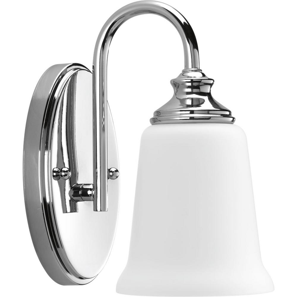 Progress Lighting Wander Collection 1-Light Polished Chrome Bath Sconce ...