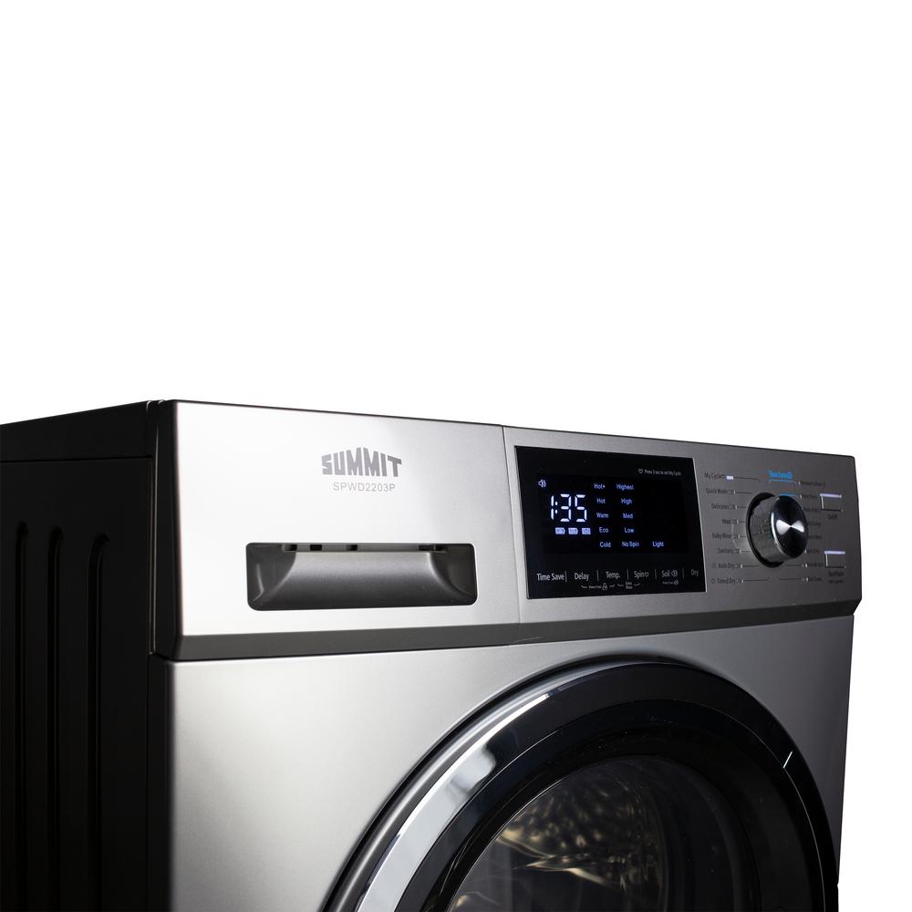 Summit Appliance 24 in. 2.7 cu. ft. Platinum Electric AllinOne Washer Dryer ComboSPWD2203P