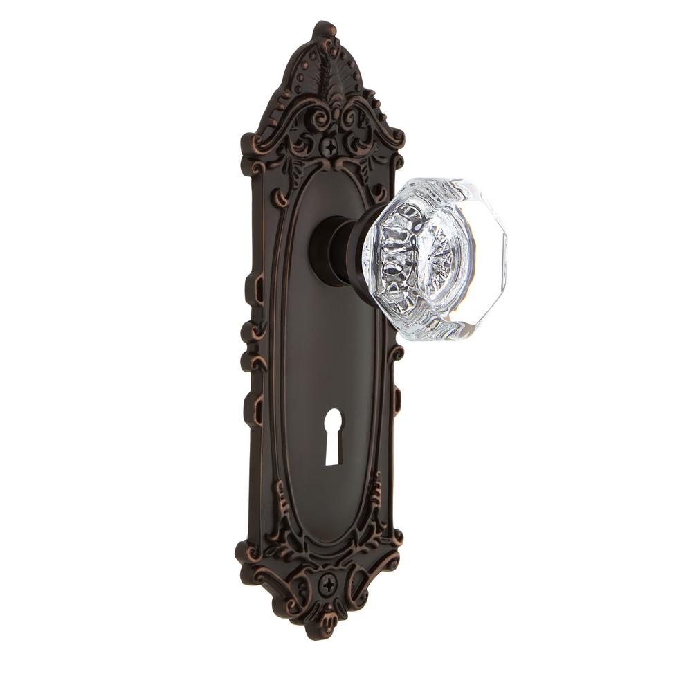 Mortise 2.25 Satin Nickel Nostalgic Warehouse Victorian Plate with Keyhole Homestead Knob