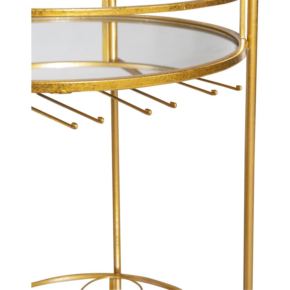 Linon Home Decor Round Gold Metal Bar Cart Thd00525 The Depot Linon Home Decor Round Gold Metal Bar