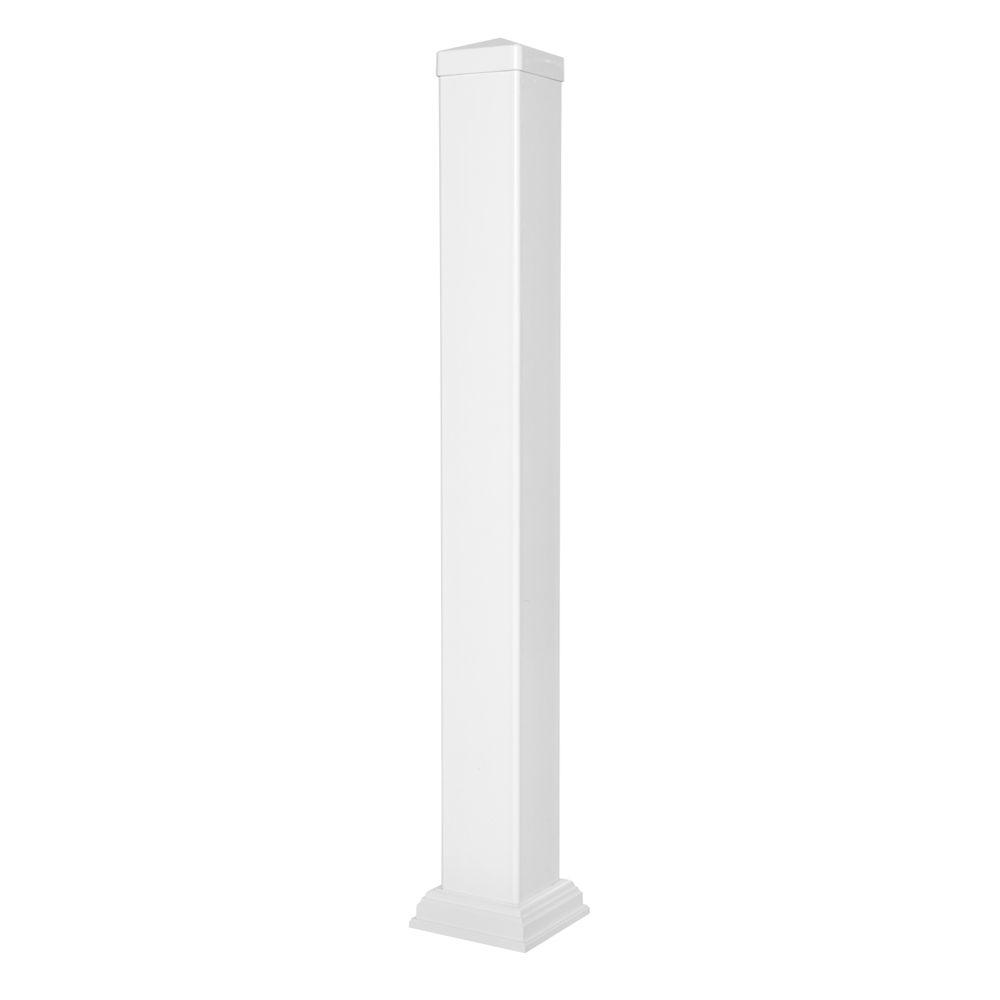 Weatherables 44 in. Vinyl White Railing Post Sleeve KitWWRPOSTKIT