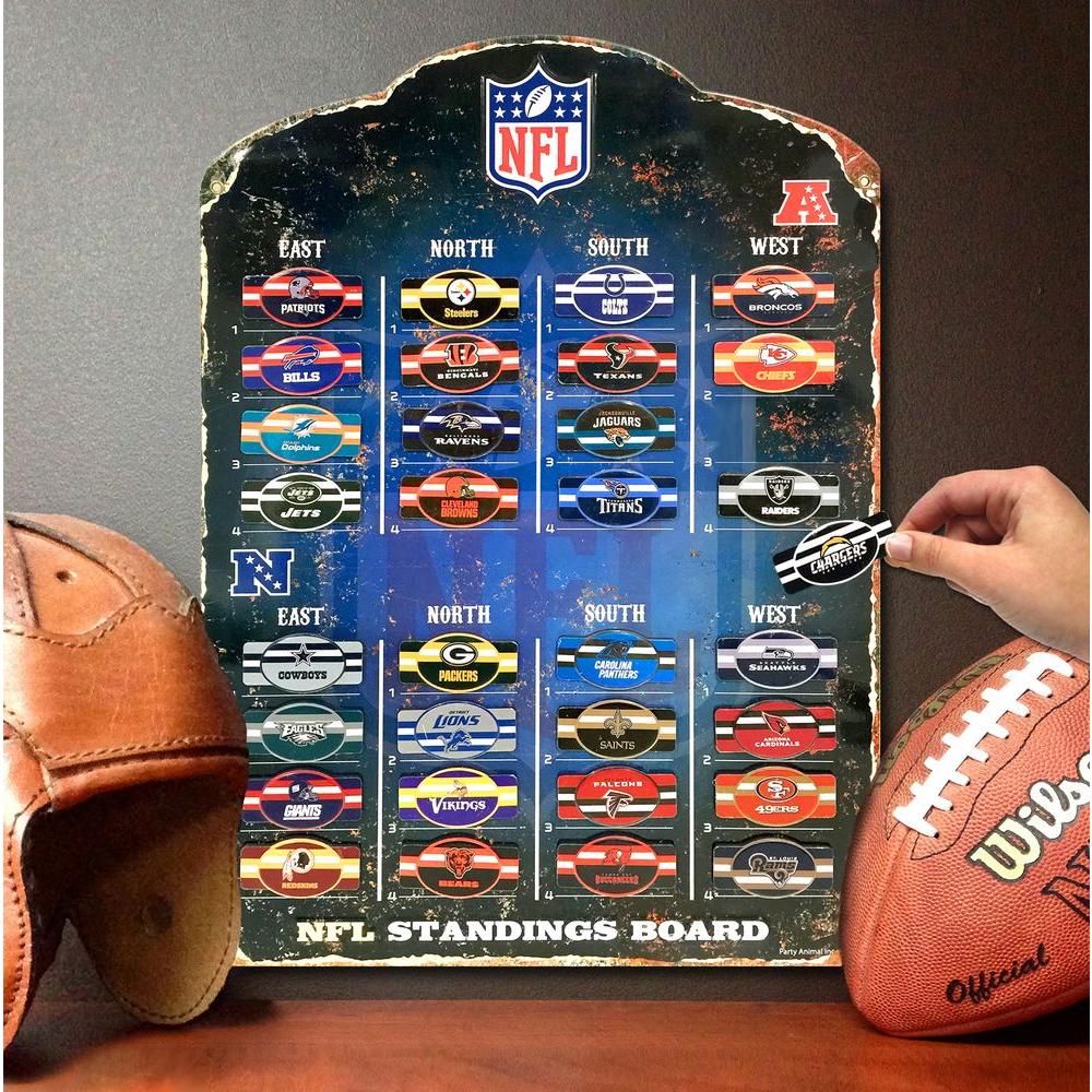 18 5 In H X 13 D Nfl Magnetic Standings Board Wall Art