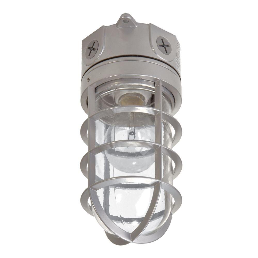 Outdoor Barn Light Home Depot Lighting Ideas Wall Mount Lantern Halo 100 Watt Gray Incandescent Outdoor Flushmount Vapor Tight Light Fixture Vt100g The Home Depot Gooseneck Barn