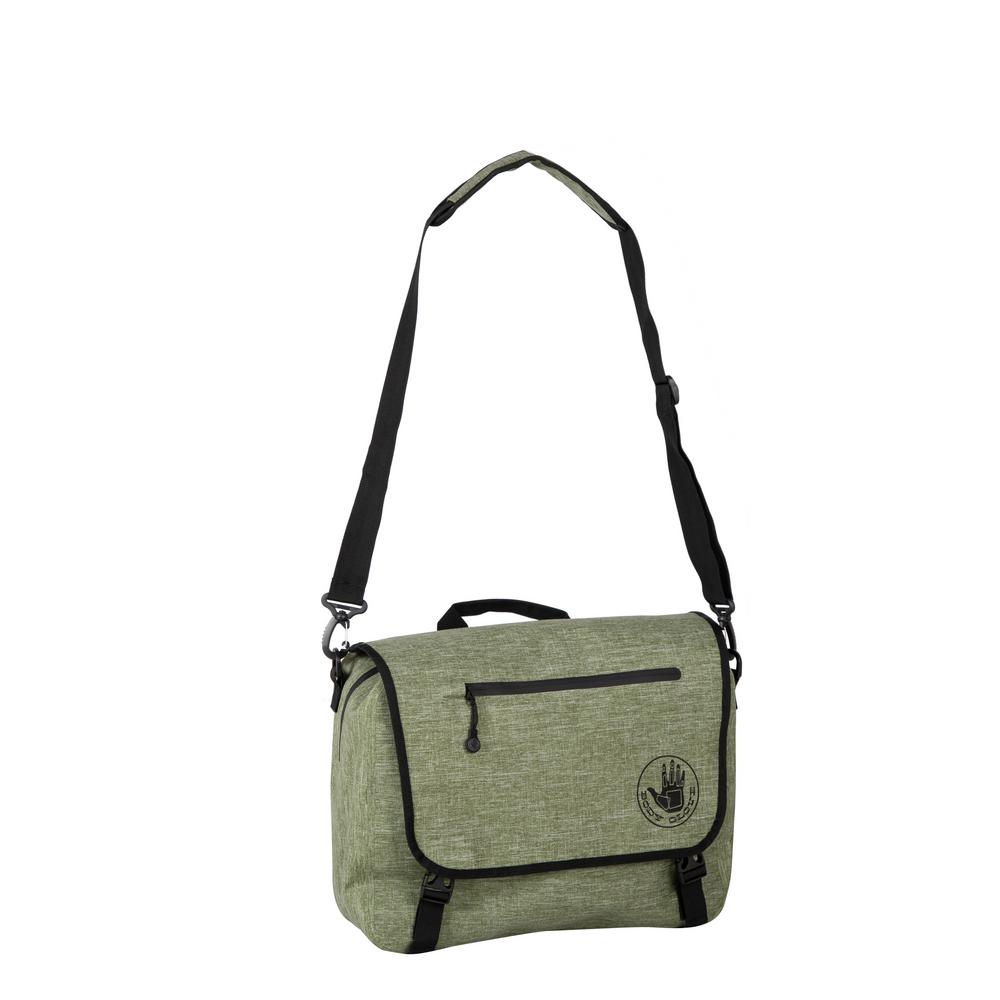 green messenger bag