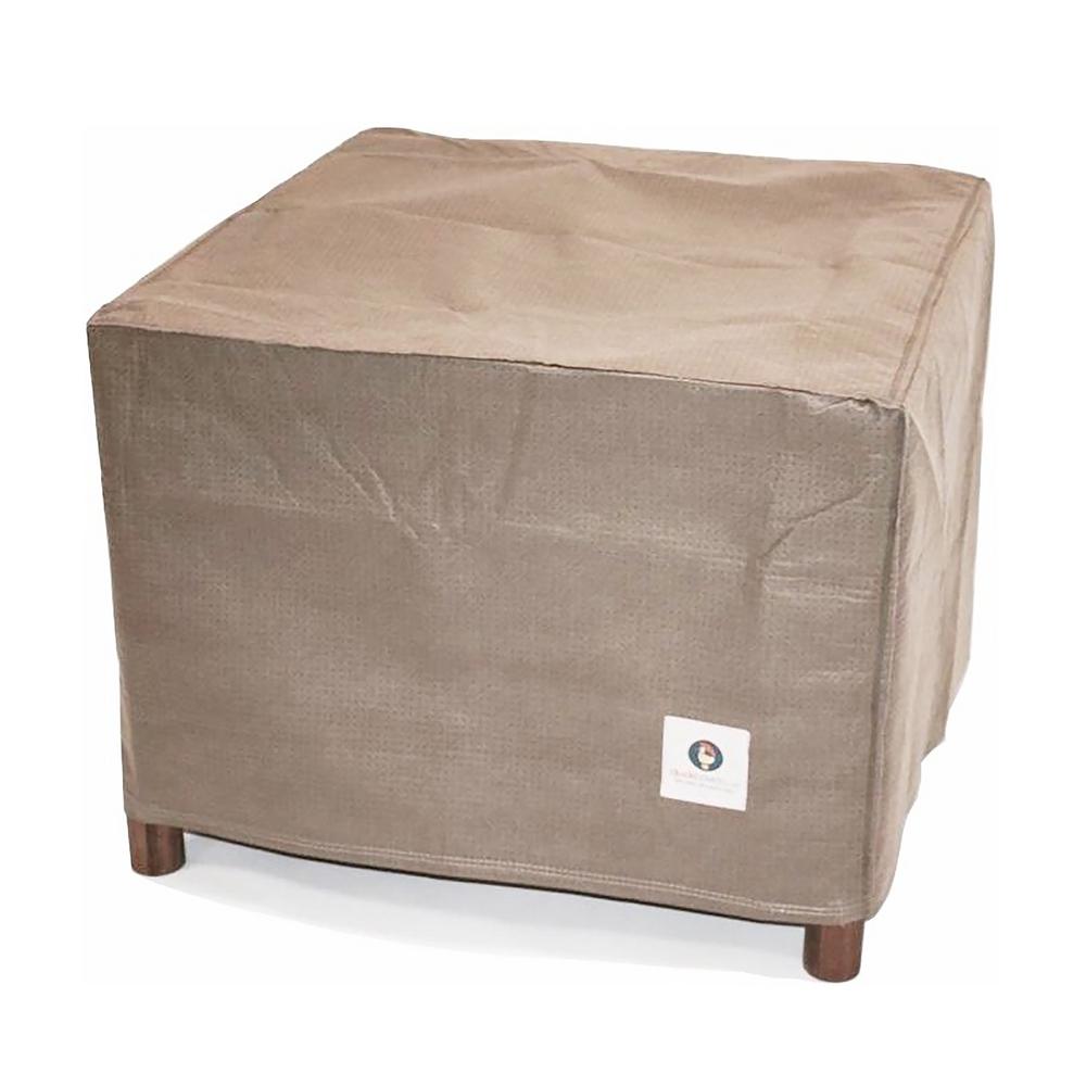 Duck Covers Elite 26 In Square Patio Ottoman Or Side Table Cover Square Patio Ottoman Or Side Table Cover