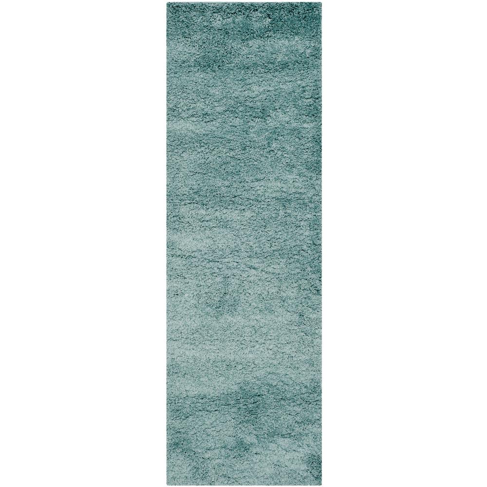 Safavieh California Shag Light Blue 2 ft. x 5 ft. Runner RugSG151606025 The Home Depot