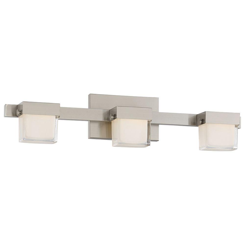 Good Lumens By Madison Avenue Light Brushed Nickel Led Bath Vanity Light