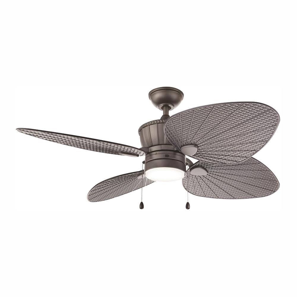 Home Decorators Collection Pompeo 52 in. Integrated LED Indoor/Outdoor Natural Iron Ceiling Fan with Light Kit