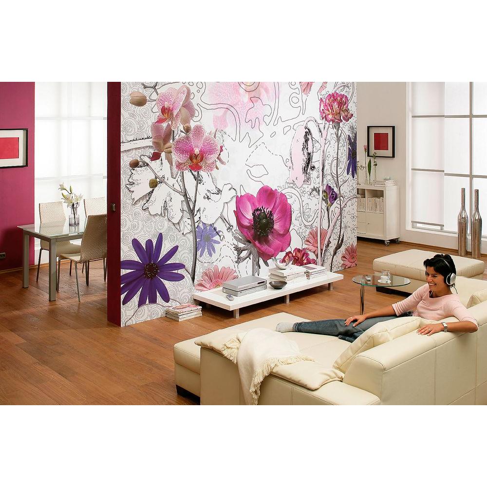Komar 100 in. x 145 in. Purple Wall Mural8887 The Home Depot