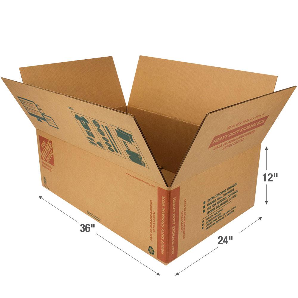 The Home Depot 36 in. L x 24 in. W x 12 in. D Heavy Duty Long Storage BoxHDLSTORBOX The Home