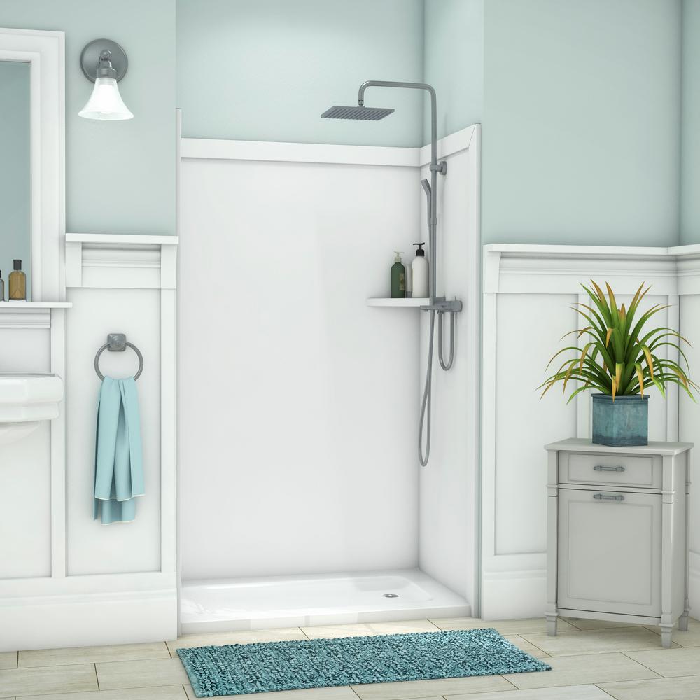 Flexstone Shower Walls Surrounds Showers The Home Depot Elegance 36 In X 48 80 9 Piece Easy
