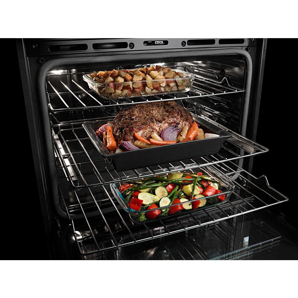 ft Total Capacity Electric Single Wall Oven with 2 Oven Racks Ge Cafe CTS70DP2NS1 Minimal Series 30 Inch Smart 5 cu