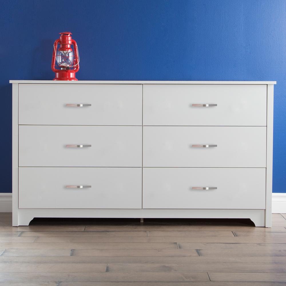 South Shore Fusion 6 Drawer Pure White Dresser 9007010 The Home