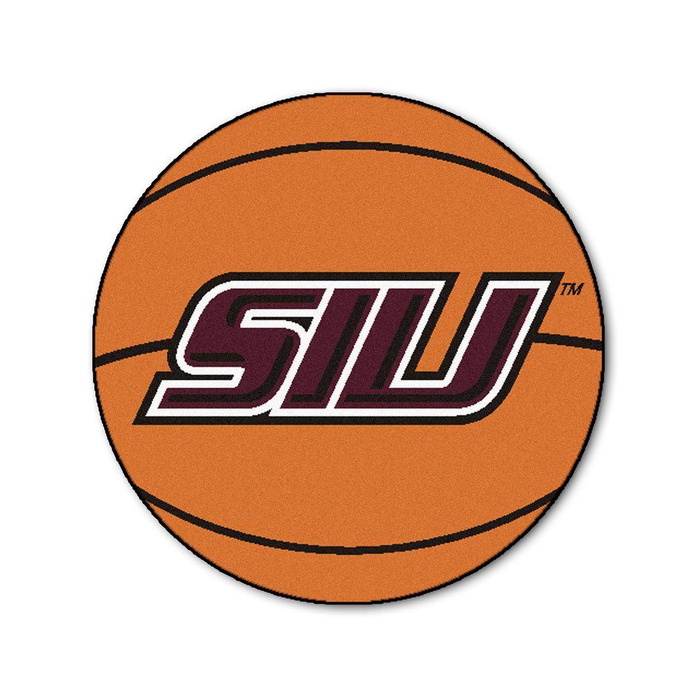 Fanmats Ncaa Southern Illinois University Orange 2 Ft X 2 Ft Round Area Rug 3585 The Home Depot