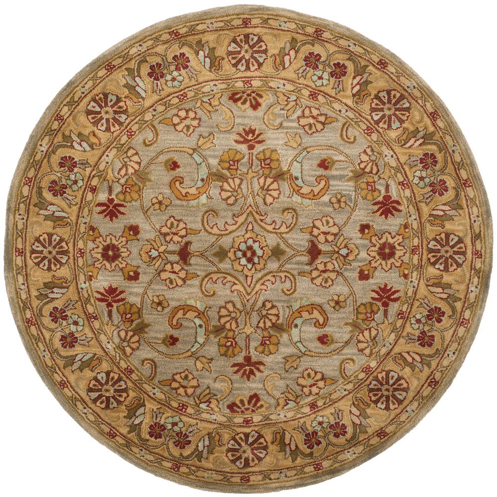 Safavieh Classic Light Green/Gold 6 ft. x 6 ft. Round Area RugCL324A