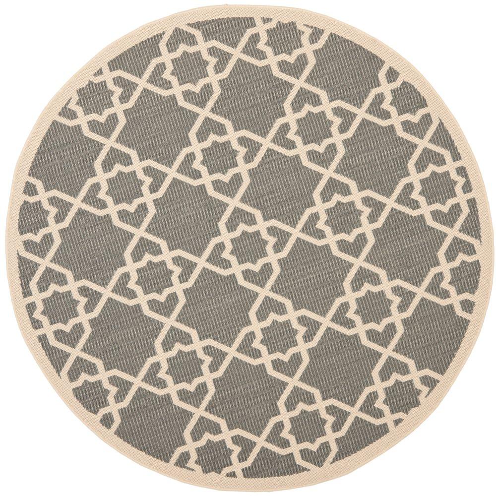 Safavieh Courtyard Gray Beige 5 Ft X Indoor Outdoor Round Safavieh Courtyard Gray Beige 5 Ft X Indoor Outdoor Round
