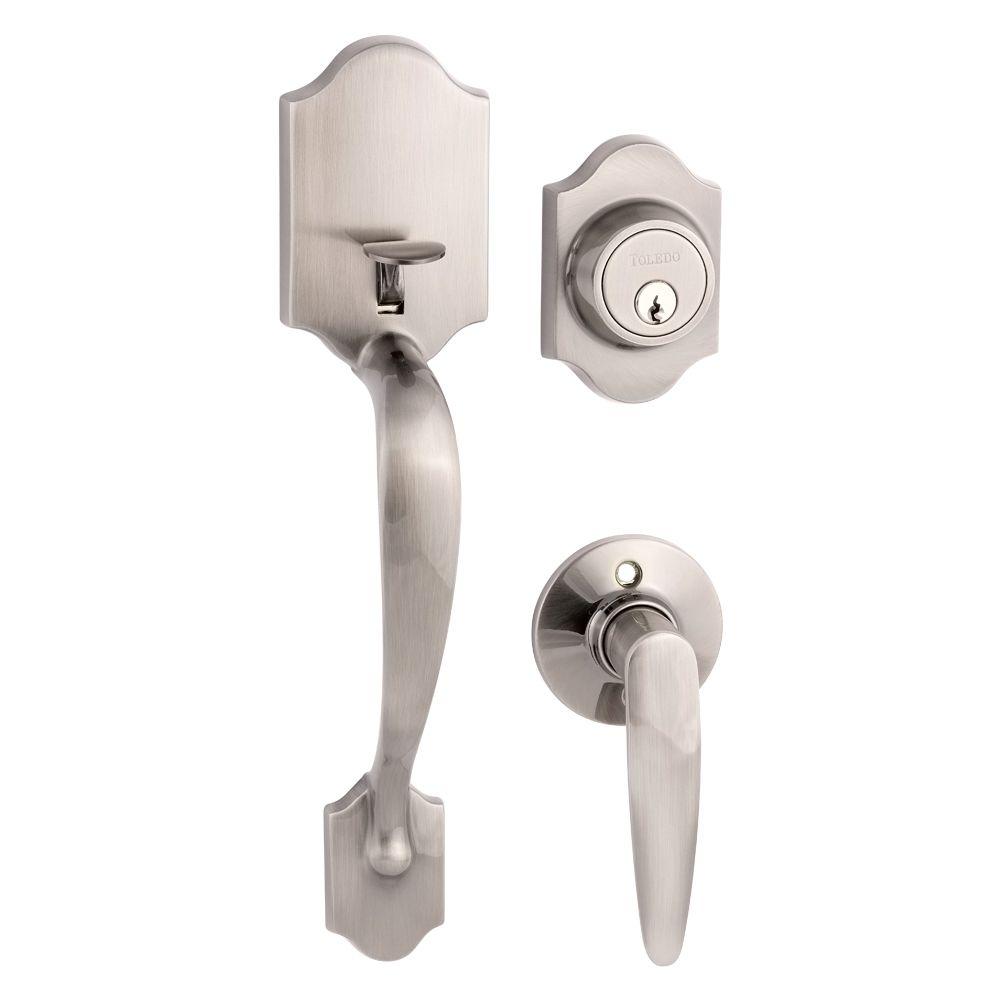 Toledo Fine Locks Single Cylinder Antique Nickel Door Handleset