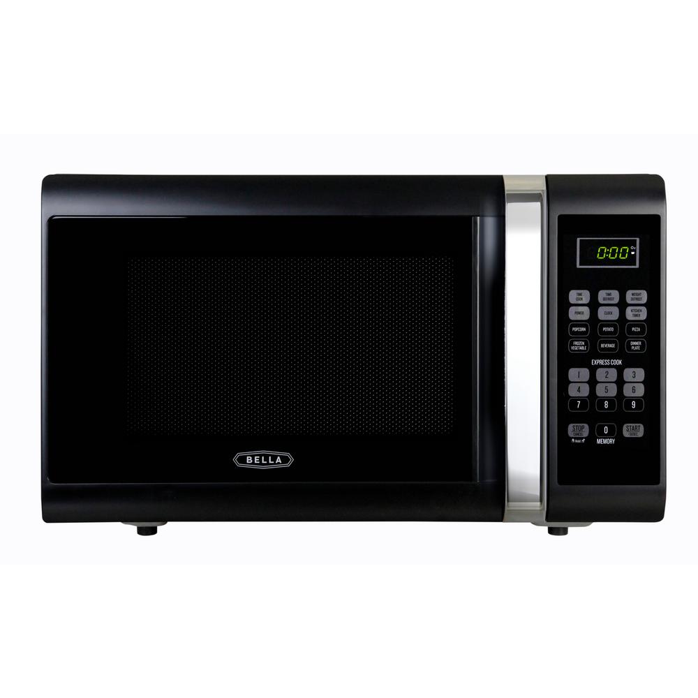 Bella 1.1 cu. ft.1000Watt Countertop Microwave Oven in Black with