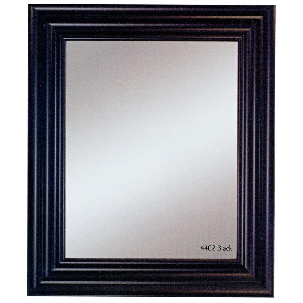 Carraige House 31 in. x 37 in. Black Framed Wall Mirror4402 The Home