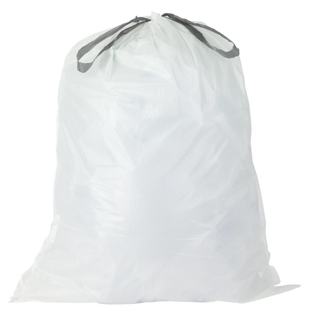 white kitchen garbage bags
