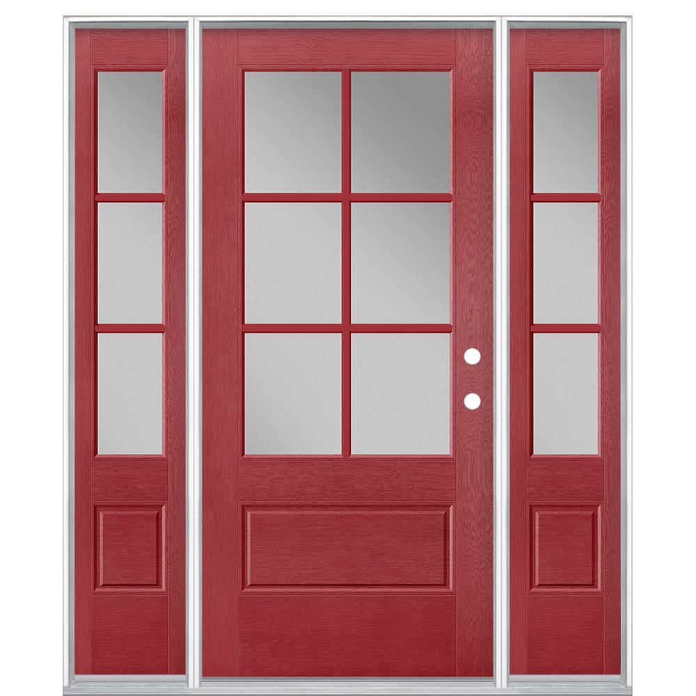 Vinyl Single Door With Sidelites Front Doors Exterior Doors