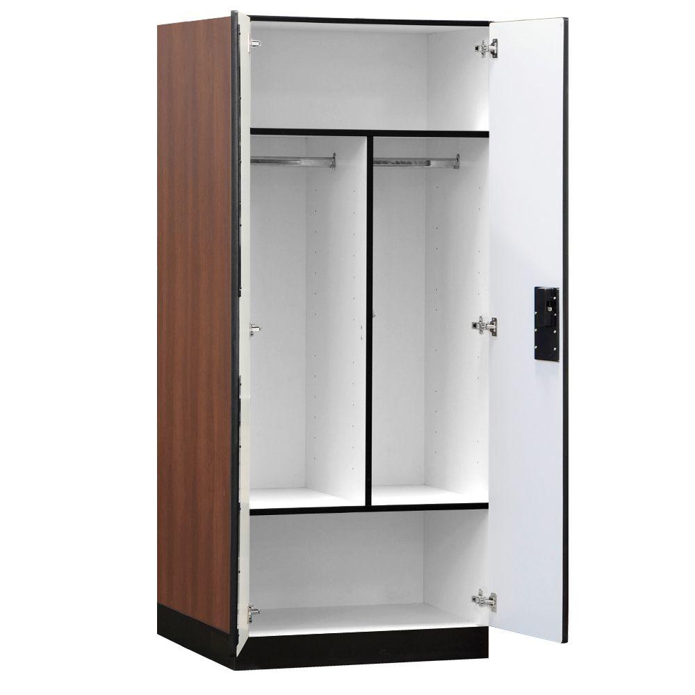 Salsbury Industries 32 In W X 76 H 24 D Wardrobe Wood D Wardrobe Wood Designer Storage Cabinet Embled In Mahogany