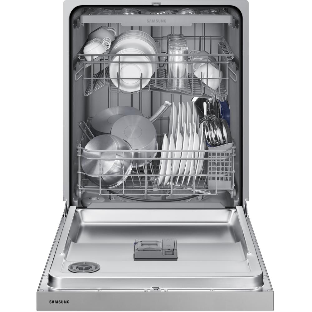 Samsung 24 In Front Control Dishwasher In Stainless Steel With Stainless Interior Door And 3rd Rack 51 Dba