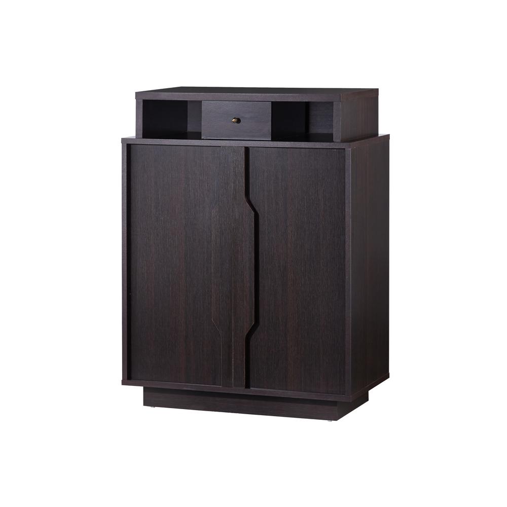 Furniture Of America Alise Espresso Shoe Cabinet Ynj 321 5 The Furniture Of America Alise Espresso Shoe Cabinet