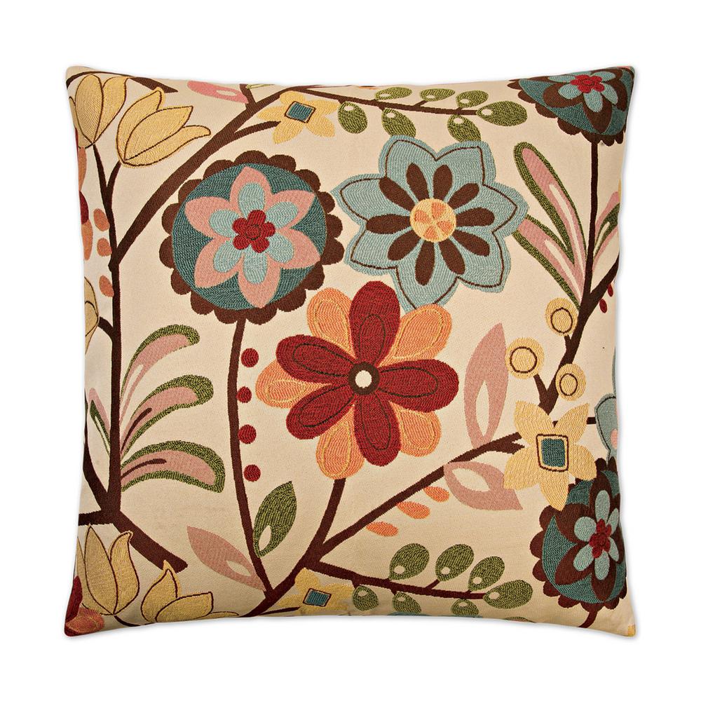 Unbranded Miron Multicolored Floral Down 24 in. x 24 in. Throw Pillow ...