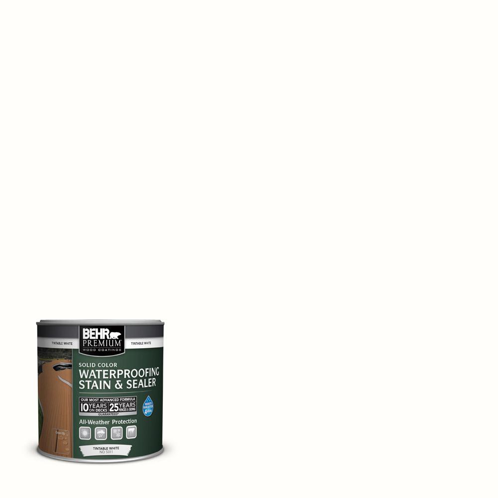 Behr Premium 8 Oz Sc 210 Ultra Pure White Solid Color Sc 210 Ultra Pure White Solid Color Waterproofing Exterior