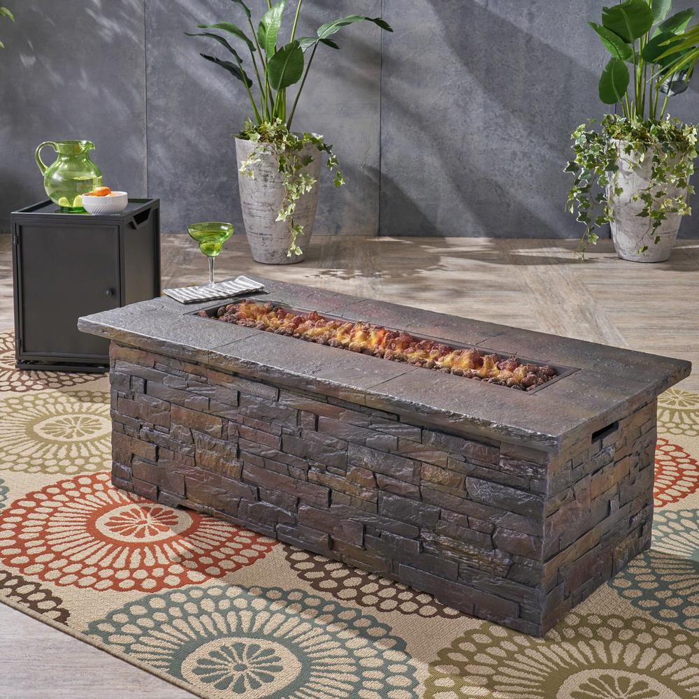 stone propane fire pit