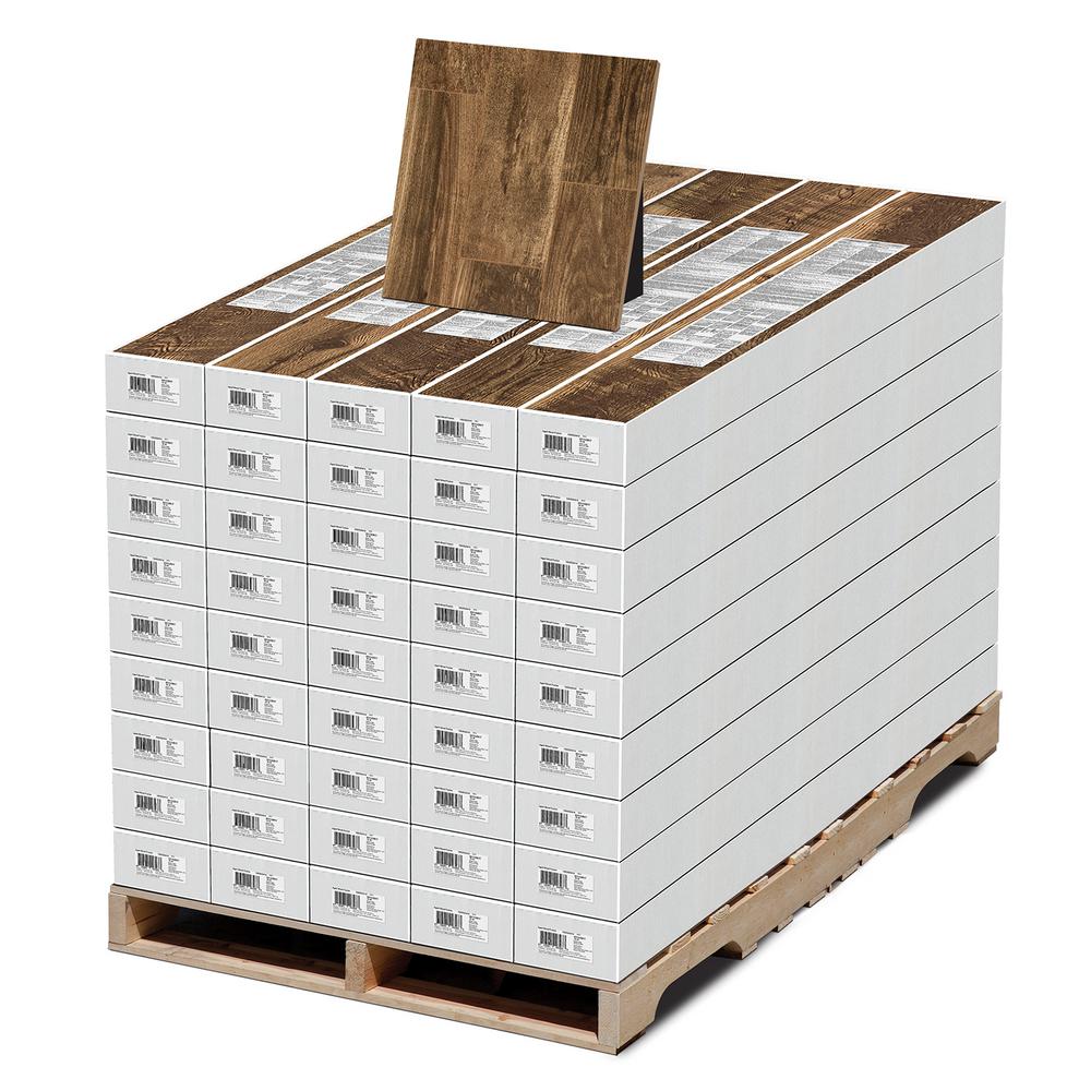 Trafficmaster New Ellenton Hickory 7 Mm Thick X 9 16 In Wide Aged Wood Fusion 12 Mm Thick X 6 3 16 In Wide